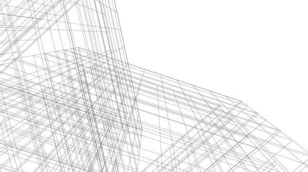 建筑墙纸设计 数字概念背景 — 图库矢量图片