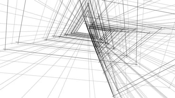 建筑墙纸摩天大楼设计 数字概念背景 — 图库矢量图片