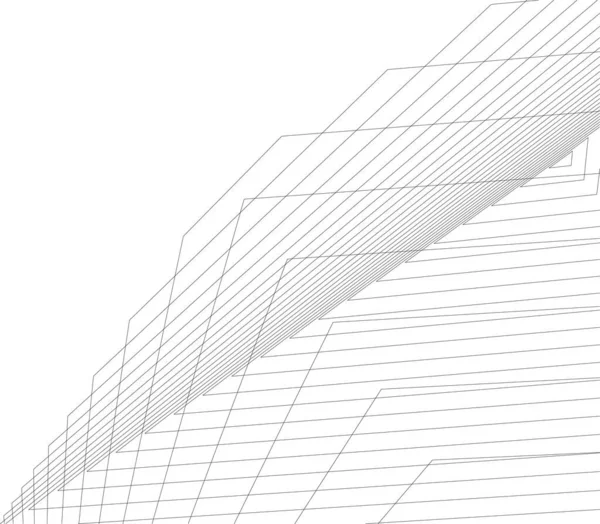 Abstract Architectonisch Behang Digitale Data Netwerk Verbindingslijnen Technologie Concept Witte — Stockvector