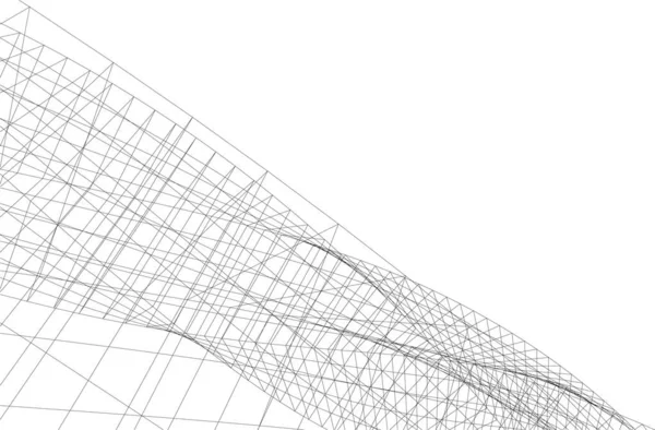 Abstrakcyjna Tapeta Architektoniczna Cyfrowe Dane Połączenia Sieciowe Koncepcji Technologii Białym — Wektor stockowy