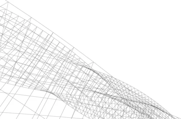 Astratto Sfondo Architettonico Dati Digitali Linee Connessione Rete Nel Concetto — Vettoriale Stock