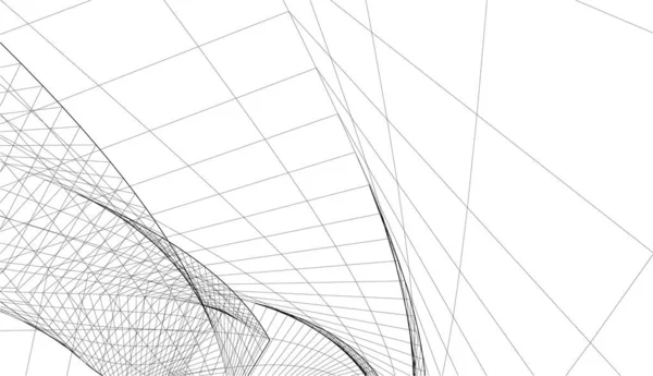 Абстрактные Архитектурные Обои Цифровые Линии Связи Передачи Данных Технологической Концепции — стоковый вектор