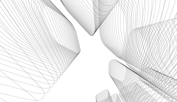 Abstrakcyjna Tapeta Architektoniczna Cyfrowe Dane Połączenia Sieciowe Koncepcji Technologii Białym — Wektor stockowy