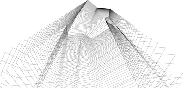 Abstrakt Arkitektoniska Tapeter Digitala Data Och Nätverksanslutningar Teknik Koncept Vit — Stock vektor