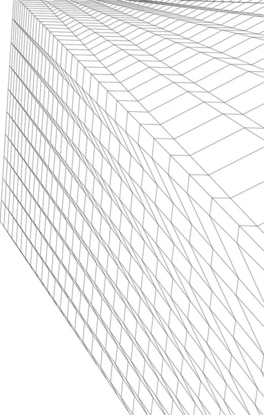 Abstraktní Architektonická Tapeta Digitální Data Síťové Přípojky Technologickém Konceptu Bílém — Stockový vektor