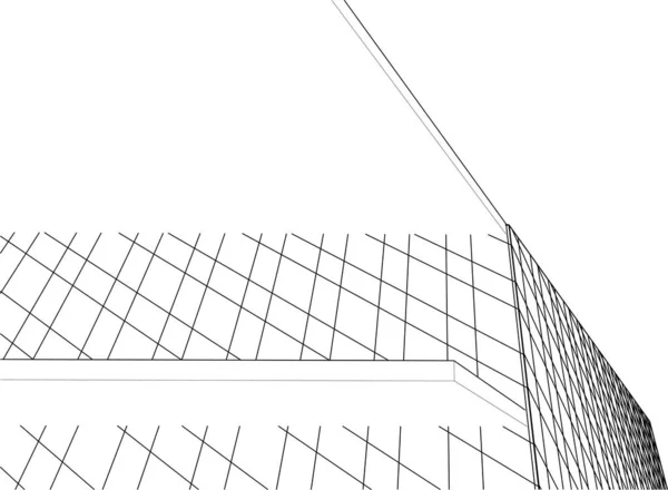 Diseño Moderno Arquitectura Geométrica Representación Plano Del Centro Comercial Arte — Archivo Imágenes Vectoriales