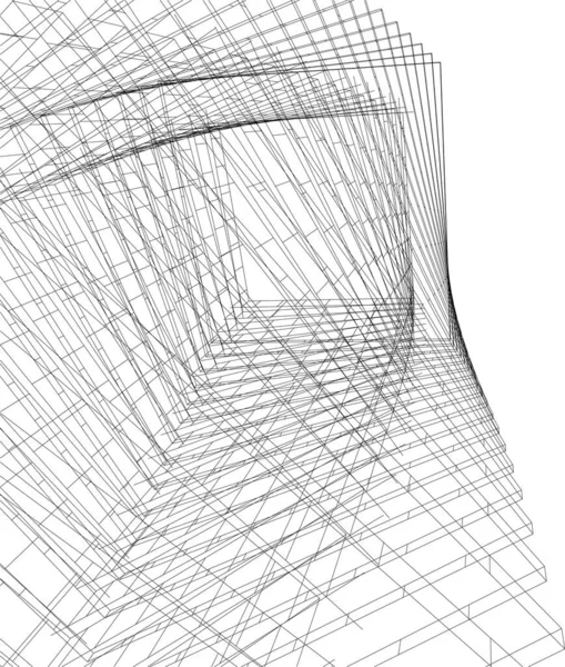 Абстрактні Архітектурні Шпалери Архітектурне Мистецтво Геометрична Ілюстрація Абстрактна Ілюстрація — стоковий вектор