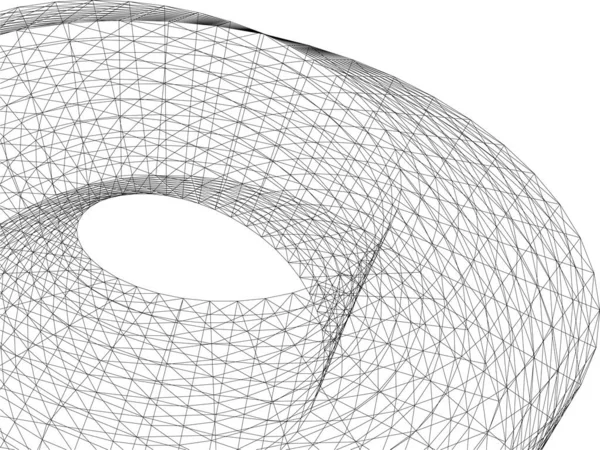 建筑墙纸 建筑艺术 几何图解 3D抽象图解 — 图库矢量图片