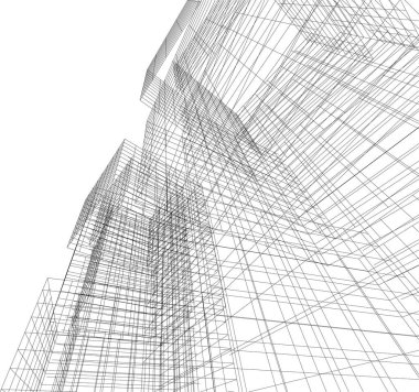 soyut mimari duvar kağıdı gökdelen tasarımı, dijital konsept arkaplan