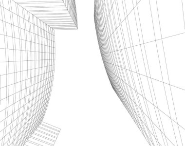 soyut mimari duvar kağıdı gökdelen tasarımı, dijital konsept arkaplan