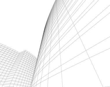 soyut mimari duvar kağıdı gökdelen tasarımı, dijital konsept arkaplan