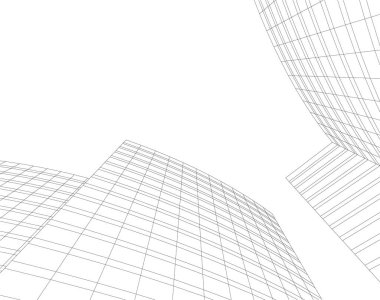 soyut mimari duvar kağıdı gökdelen tasarımı, dijital konsept arkaplan