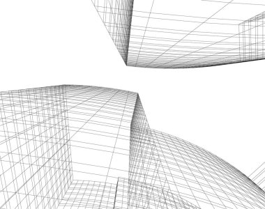 soyut mimari duvar kağıdı gökdelen tasarımı, dijital konsept arkaplan