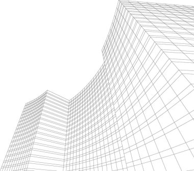 soyut mimari duvar kağıdı gökdelen tasarımı, dijital konsept arkaplan