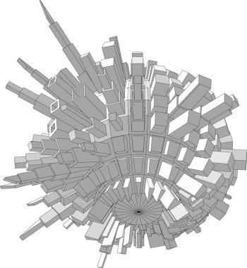 soyut mimari duvar kağıdı tasarımı, dijital konsept arkaplan 