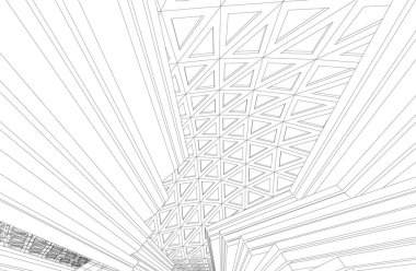  Gelecek perspektifi, soyut mimari duvar kağıdı tasarımı, dijital konsept arkaplan