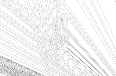  Gelecek perspektifi, soyut mimari duvar kağıdı tasarımı, dijital konsept arkaplan