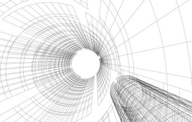 soyut mimari duvar kağıdı gökdelen tasarımı, dijital konsept arkaplan