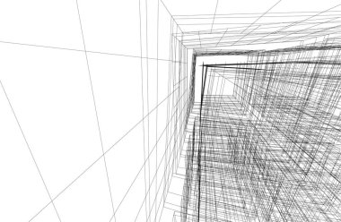 soyut mimari duvar kağıdı gökdelen tasarımı, dijital konsept arkaplan