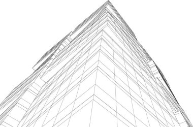 soyut mimari duvar kağıdı gökdelen tasarımı, dijital konsept arkaplan