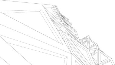 soyut mimari duvar kağıdı gökdelen tasarımı, dijital konsept arkaplan