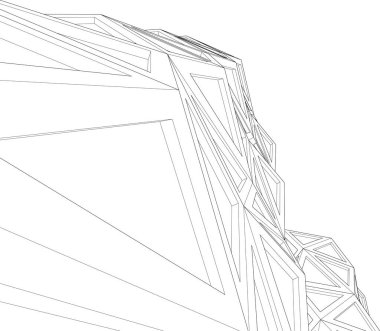 soyut mimari duvar kağıdı gökdelen tasarımı, dijital konsept arkaplan