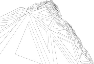 soyut mimari duvar kağıdı gökdelen tasarımı, dijital konsept arkaplan