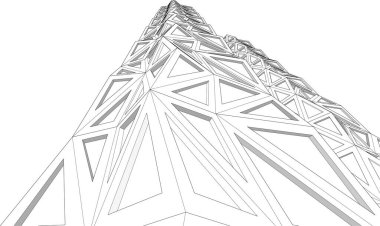 soyut mimari duvar kağıdı gökdelen tasarımı, dijital konsept arkaplan