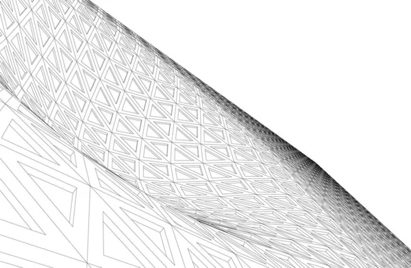 Футуристическая Перспектива Абстрактный Архитектурный Дизайн Обоев Цифровой Концептуальный Фон — стоковый вектор