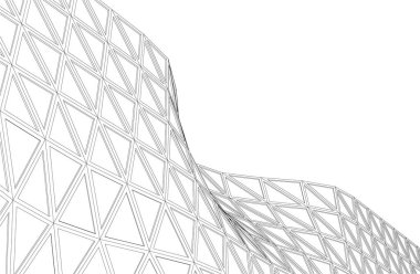  Gelecek perspektifi, soyut mimari duvar kağıdı tasarımı, dijital konsept arkaplan
