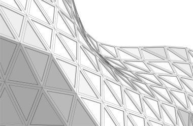  Gelecek perspektifi, soyut mimari duvar kağıdı tasarımı, dijital konsept arkaplan
