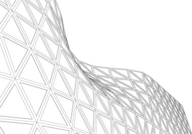  Gelecek perspektifi, soyut mimari duvar kağıdı tasarımı, dijital konsept arkaplan