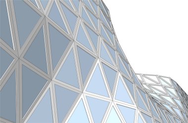  Gelecek perspektifi, soyut mimari duvar kağıdı tasarımı, dijital konsept arkaplan