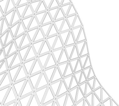  Gelecek perspektifi, soyut mimari duvar kağıdı tasarımı, dijital konsept arkaplan