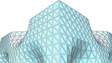  Gelecek perspektifi, soyut mimari duvar kağıdı tasarımı, dijital konsept arkaplan