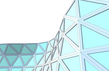  Gelecek perspektifi, soyut mimari duvar kağıdı tasarımı, dijital konsept arkaplan