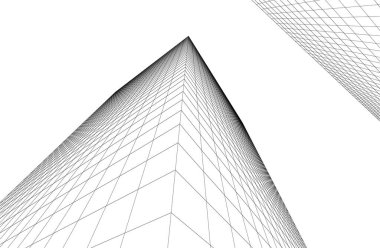 Modern mimari yapı vektör çizimi