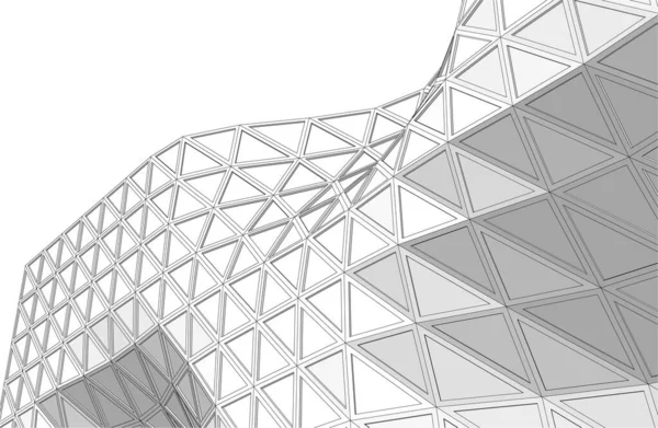 Φουτουριστική Προοπτική Αφηρημένη Αρχιτεκτονική Ταπετσαρία Σχεδιασμό Ψηφιακή Έννοια Φόντο — Διανυσματικό Αρχείο