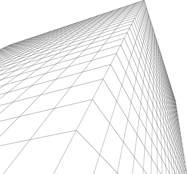 Moderne Architectuur Gebouw Vector Illustratie — Stockvector