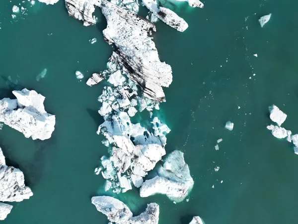 Όμορφη Θέα Της Λιμνοθάλασσας Του Παγετώνα — Φωτογραφία Αρχείου