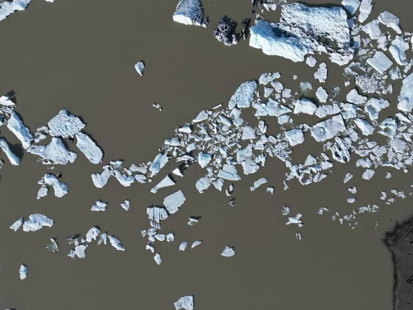 Όμορφη Θέα Της Λιμνοθάλασσας Του Παγετώνα — Φωτογραφία Αρχείου