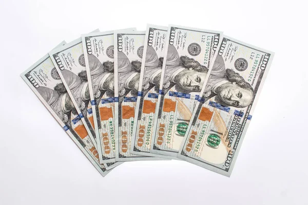 Hundert-Dollar-Scheine aus US-Geldscheinen — Stockfoto