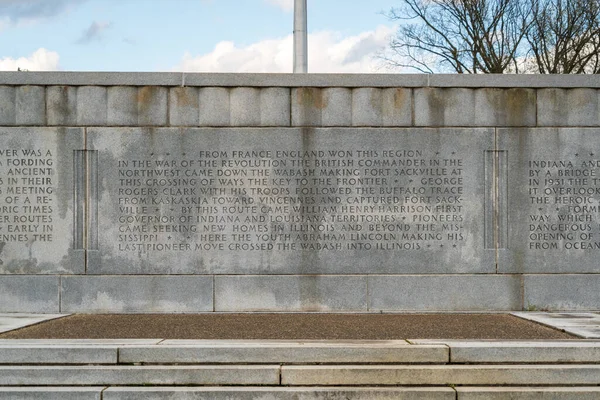 Engraved Wall George Rogers Clark Park — Stock Photo, Image