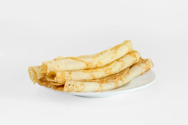 Pancake rotolati in un tubo — Foto Stock