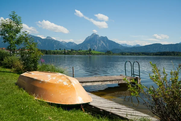 Lake hopfensee tekne — Stok fotoğraf