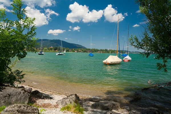 Tegernsee Gölü tekne — Stok fotoğraf