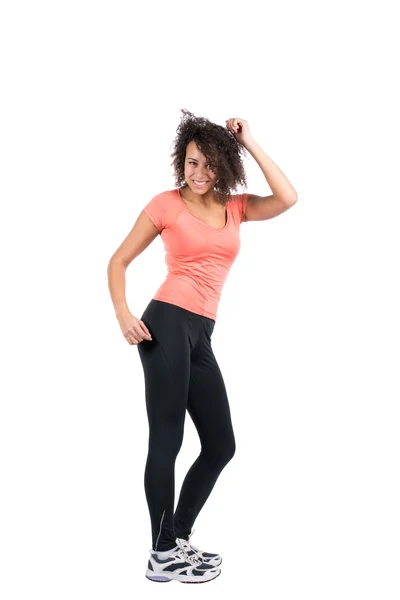 Young sportswoman doing zumba — Stock Photo, Image