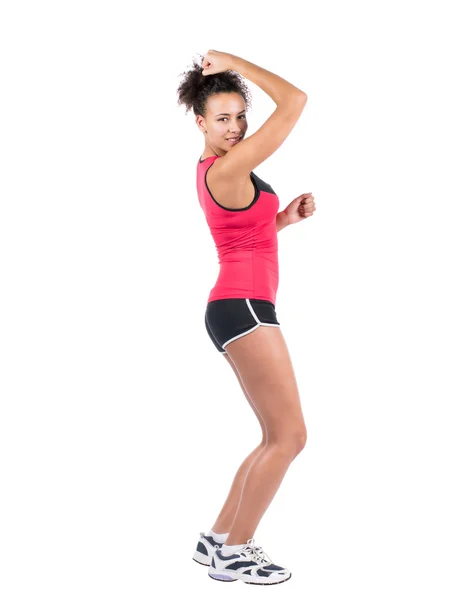 Young sportswoman performing zumba — Stock Photo, Image