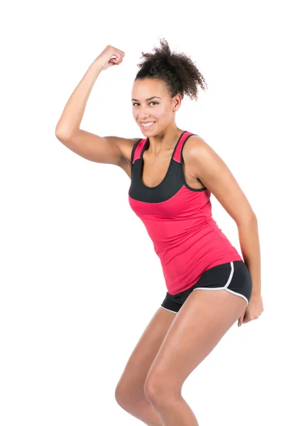 La joven deportista está bailando —  Fotos de Stock