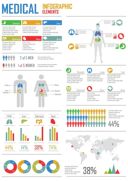 Ιατρική infographics. — Διανυσματικό Αρχείο